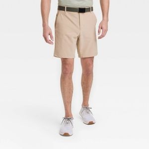 Men's All In Motion 8" Golf Shorts, Light Khaki